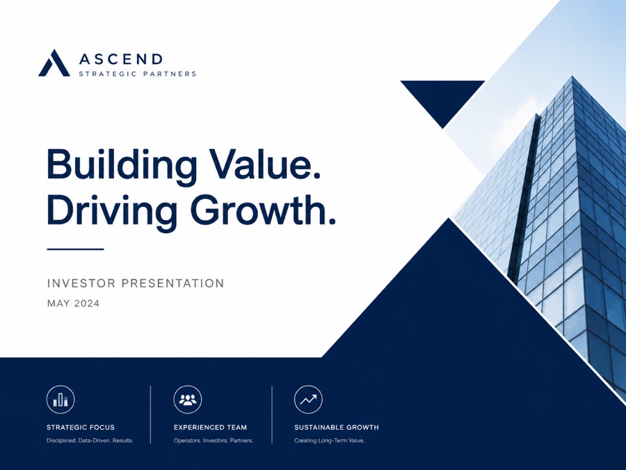 Corporate presentation title slide design